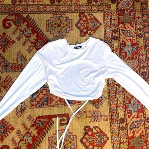 Shein backless crop top